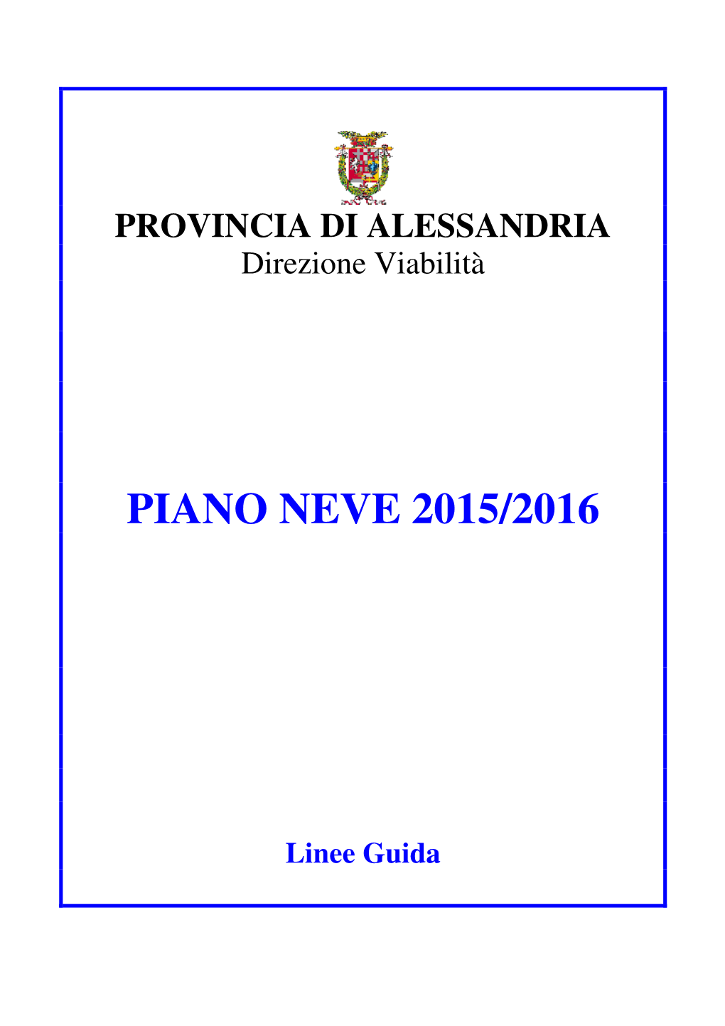 Piano Neve 2015/2016