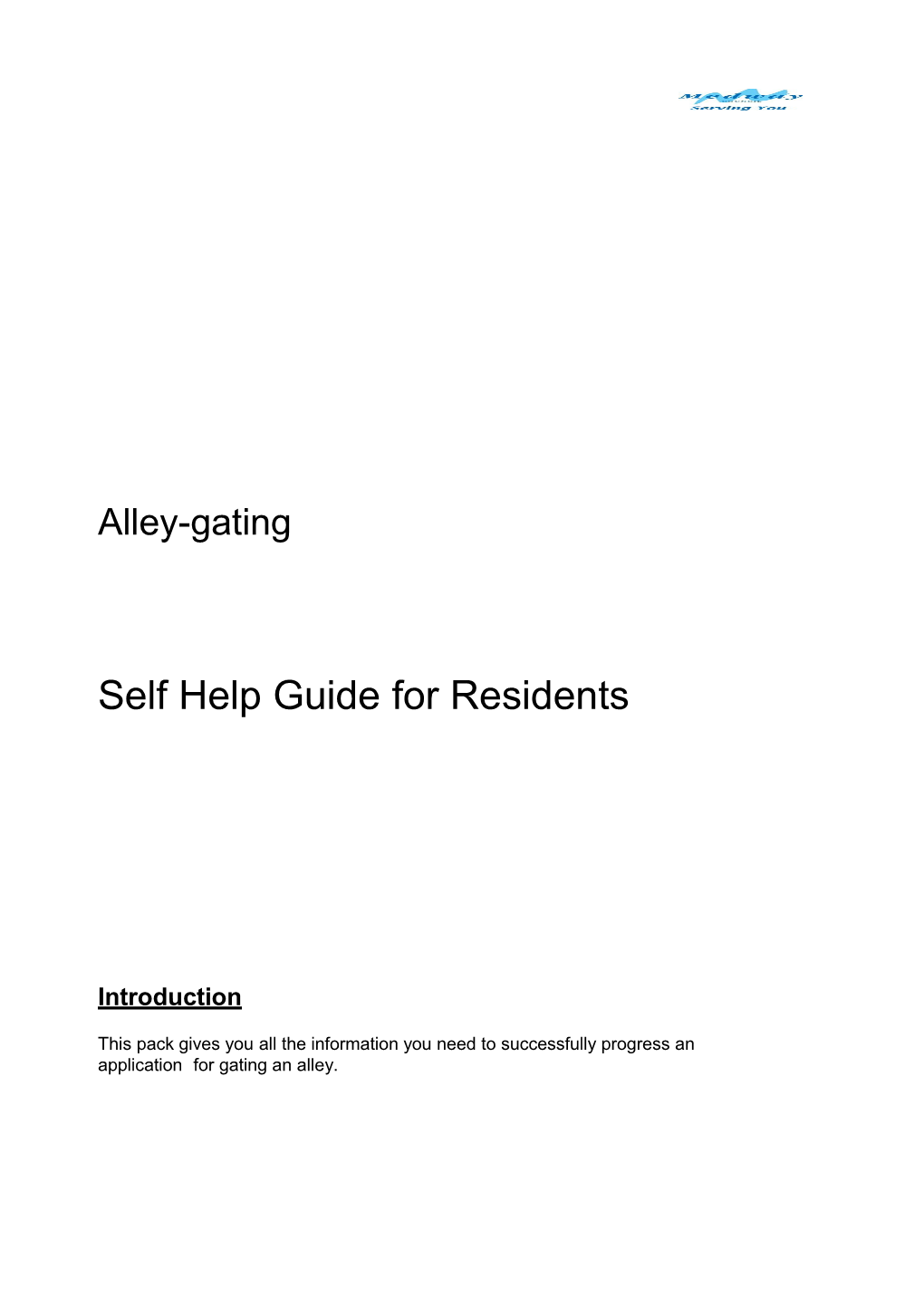 Self Help Guide for Residents