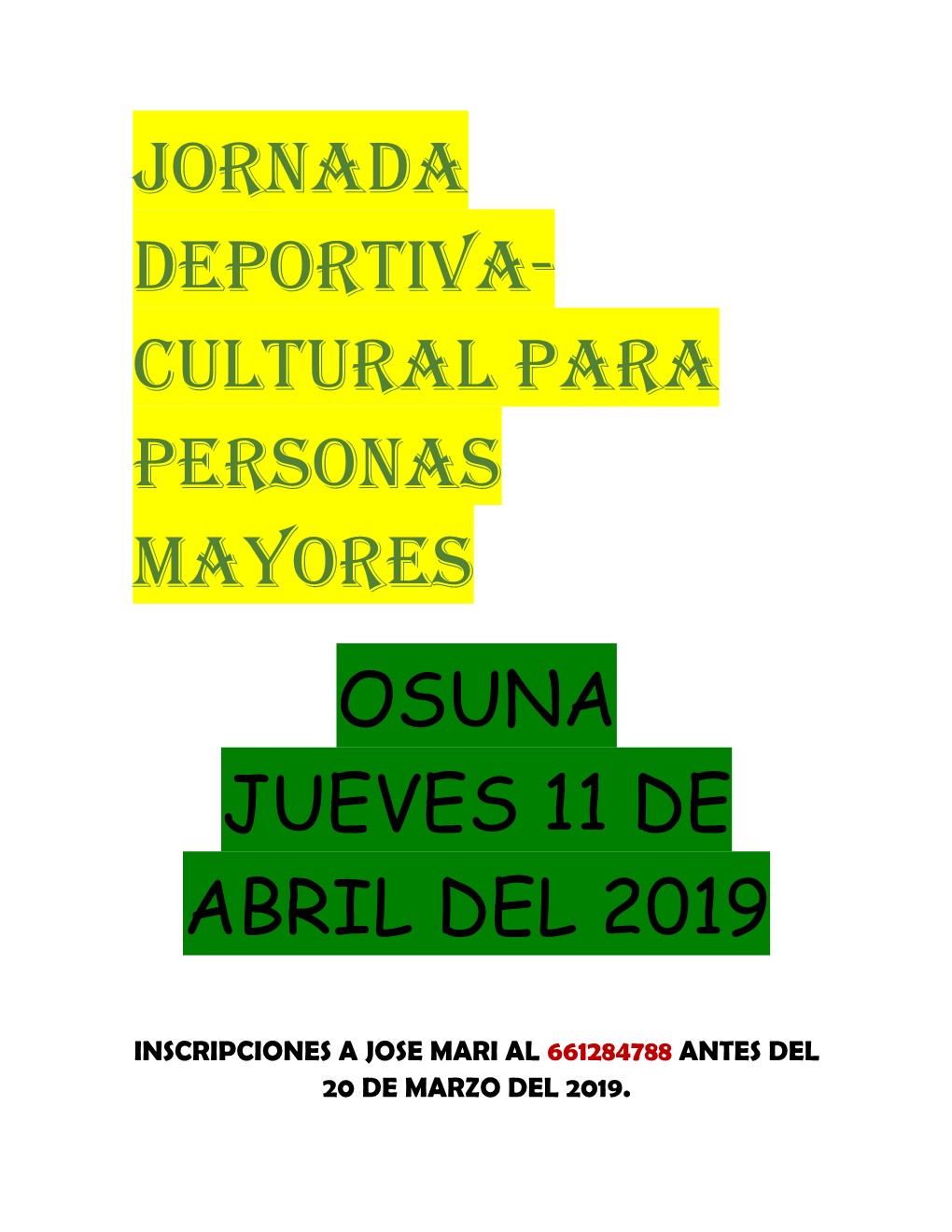 Cultural Para Personas Mayores Osuna Jueves 11 De