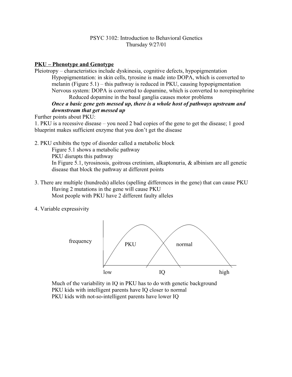 PSYC 3102: Introduction to Behavioral Genetics