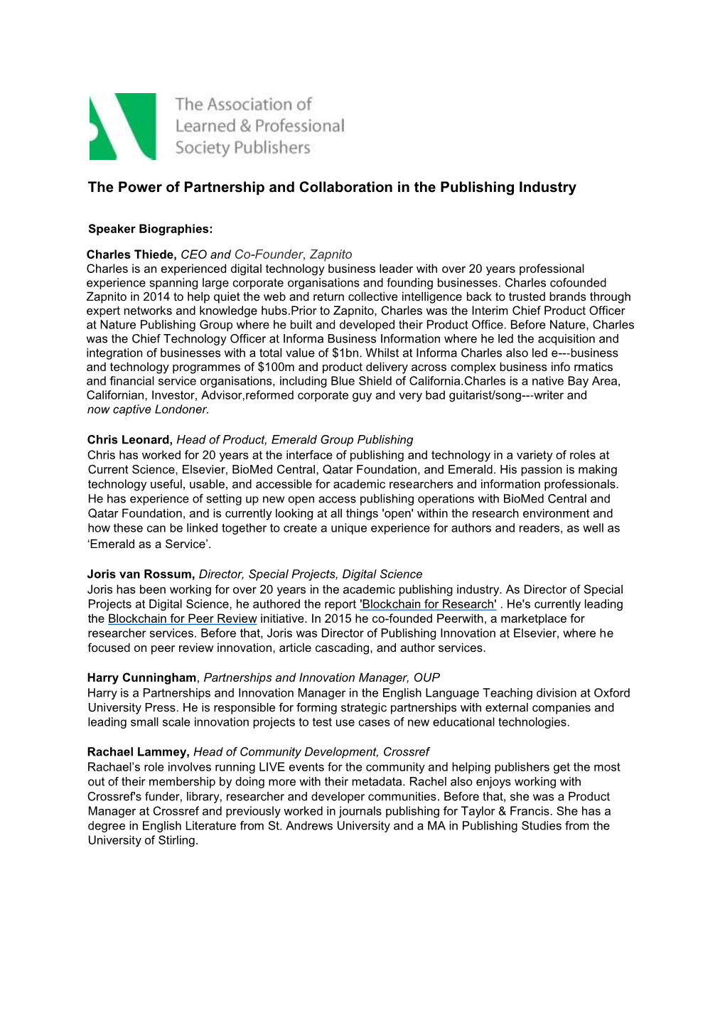 The Power of Partnership and Collaboration in the Publishing Industry