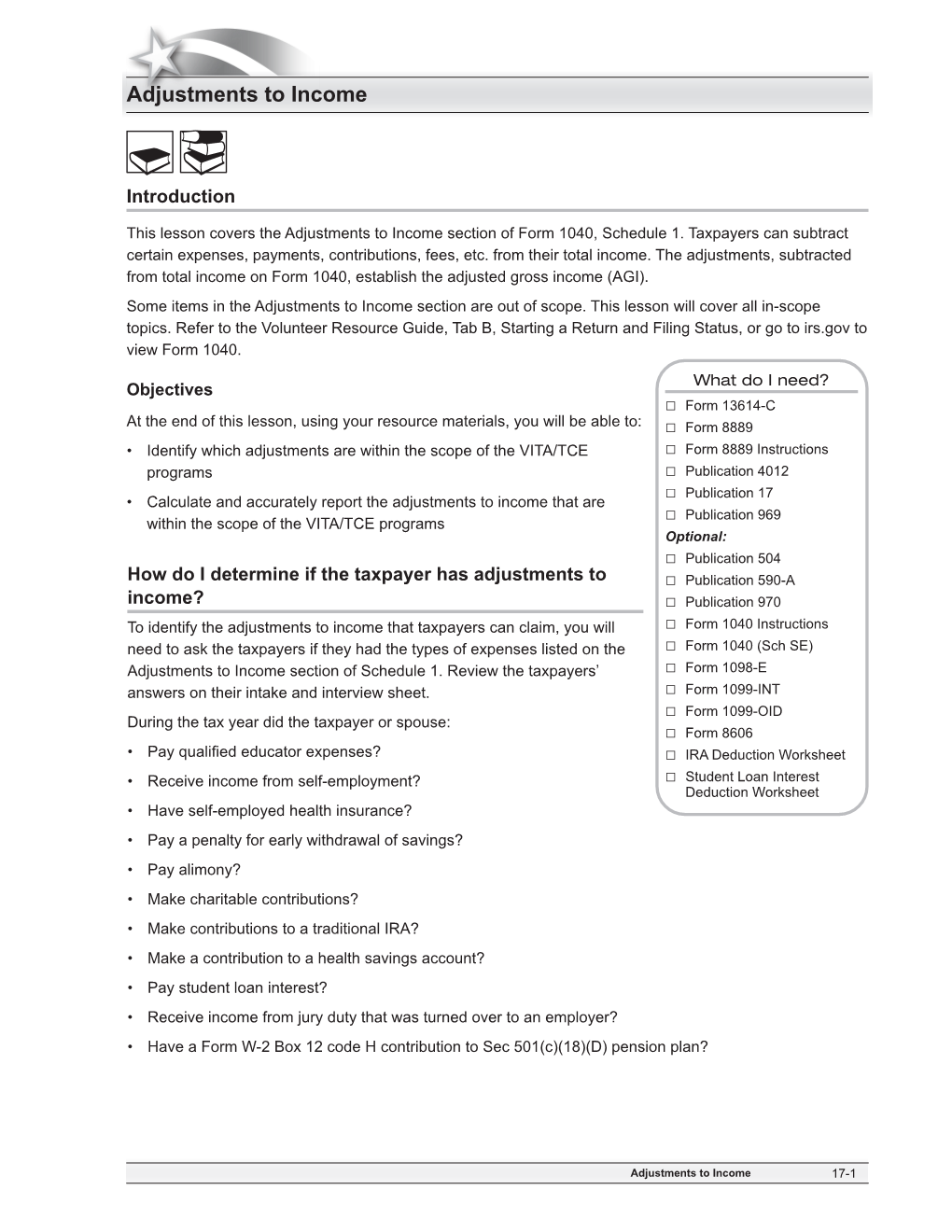 Adjustments to Income