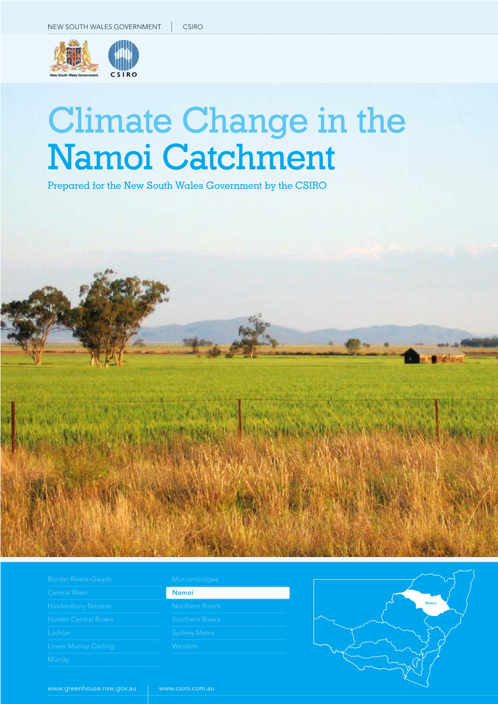 Climate Change in the Namoi Catchment Prepared for the New South Wales Government by the CSIRO