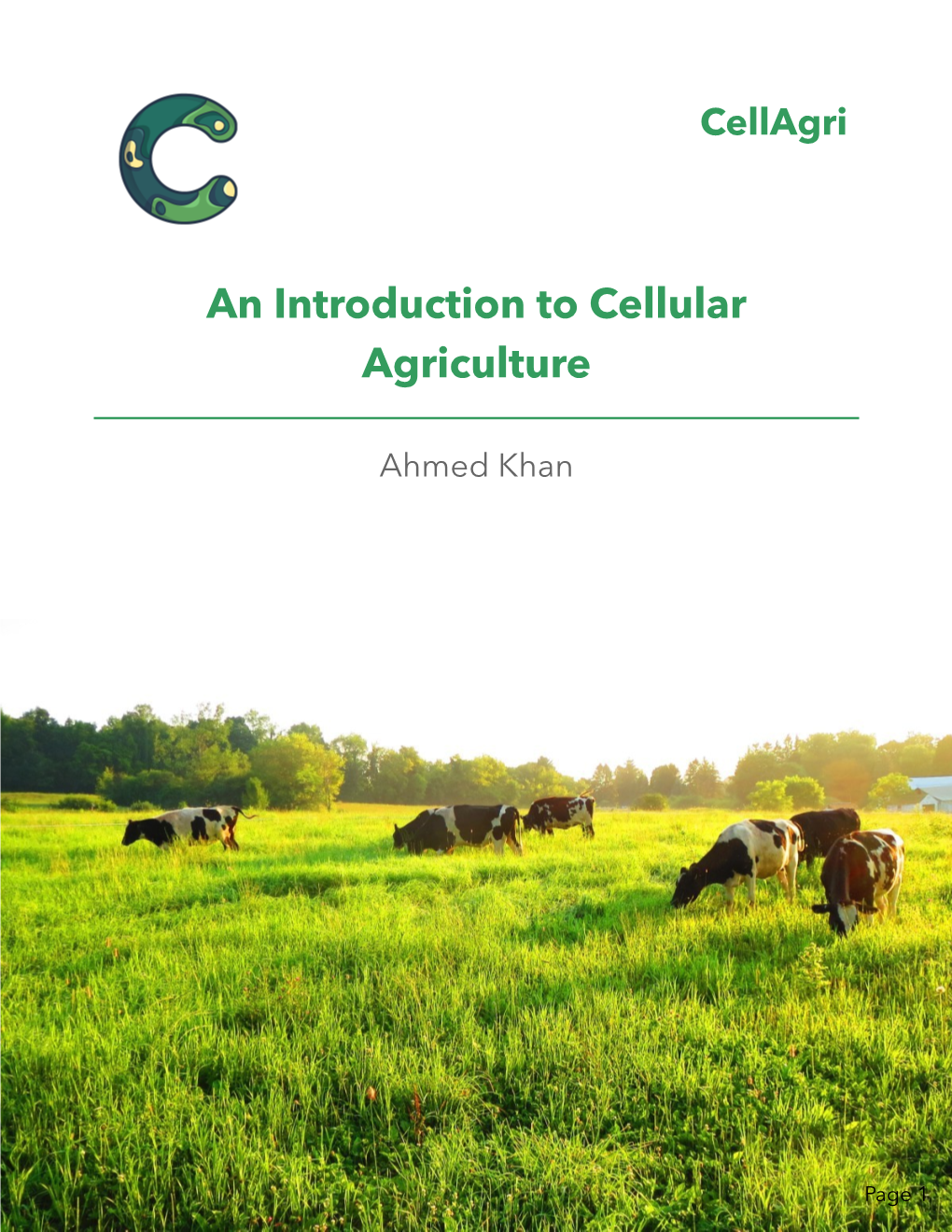 An Introduction to Cellular Agriculture
