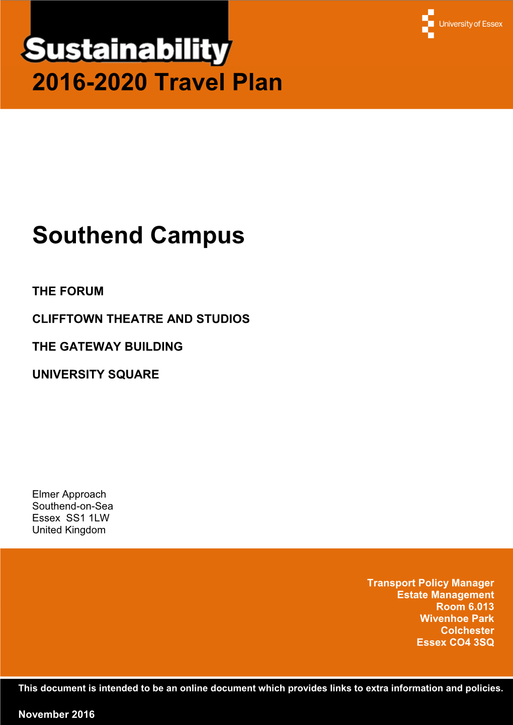 Southend Campus Sustainable Transport