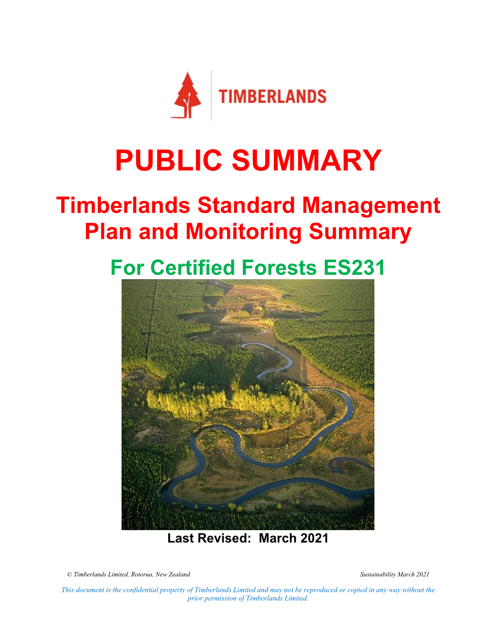 Forest Estate Management Plan ES233)