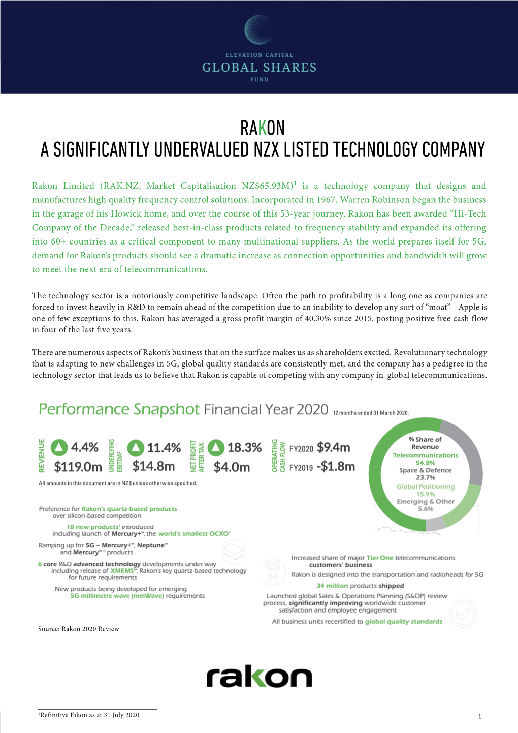 Rakon a Significantly Undervalued Nzx Listed Technology Company