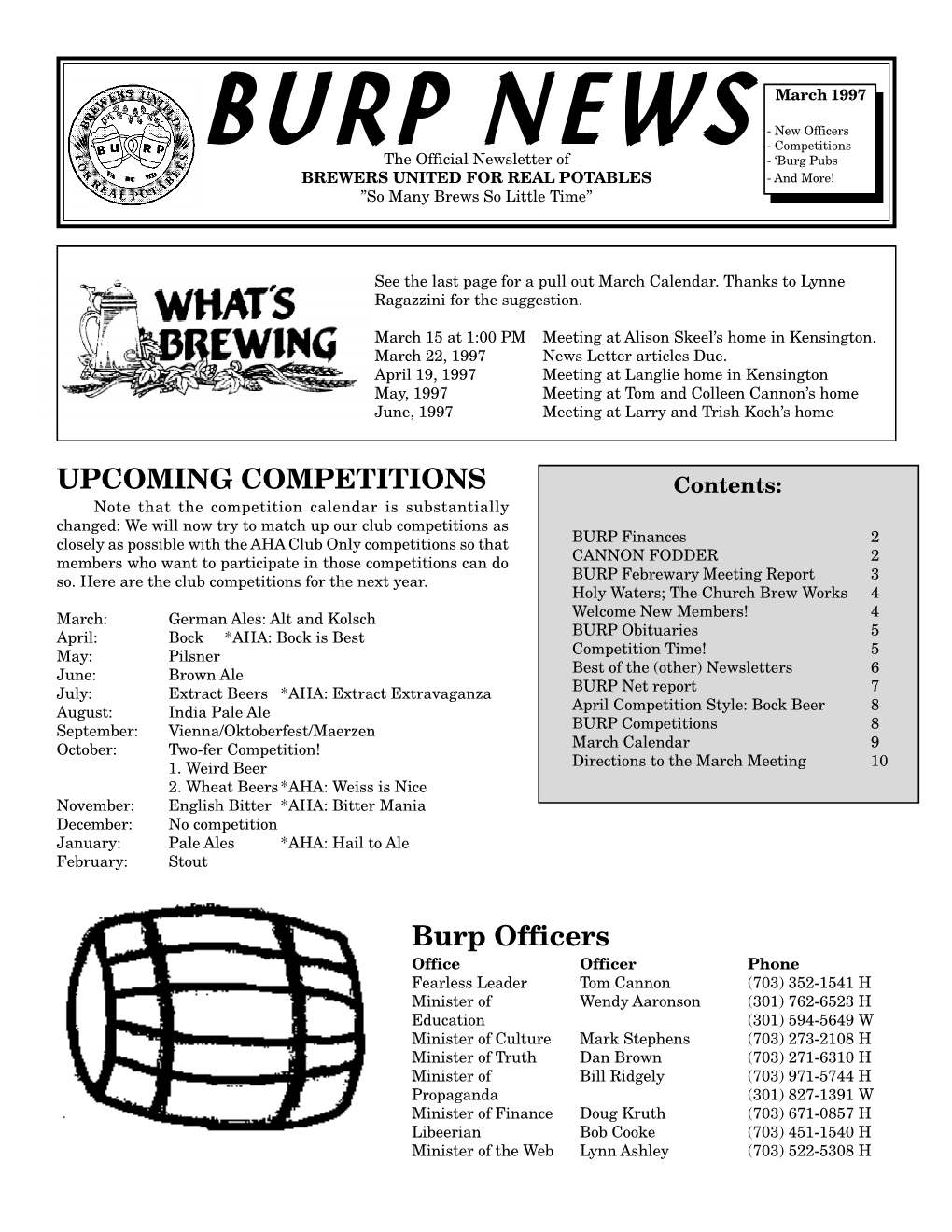 Newsletter-March 1997