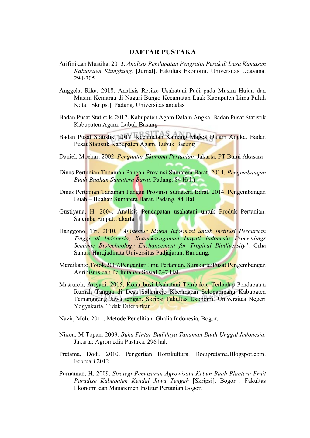 DAFTAR PUSTAKA Arifini Dan Mustika