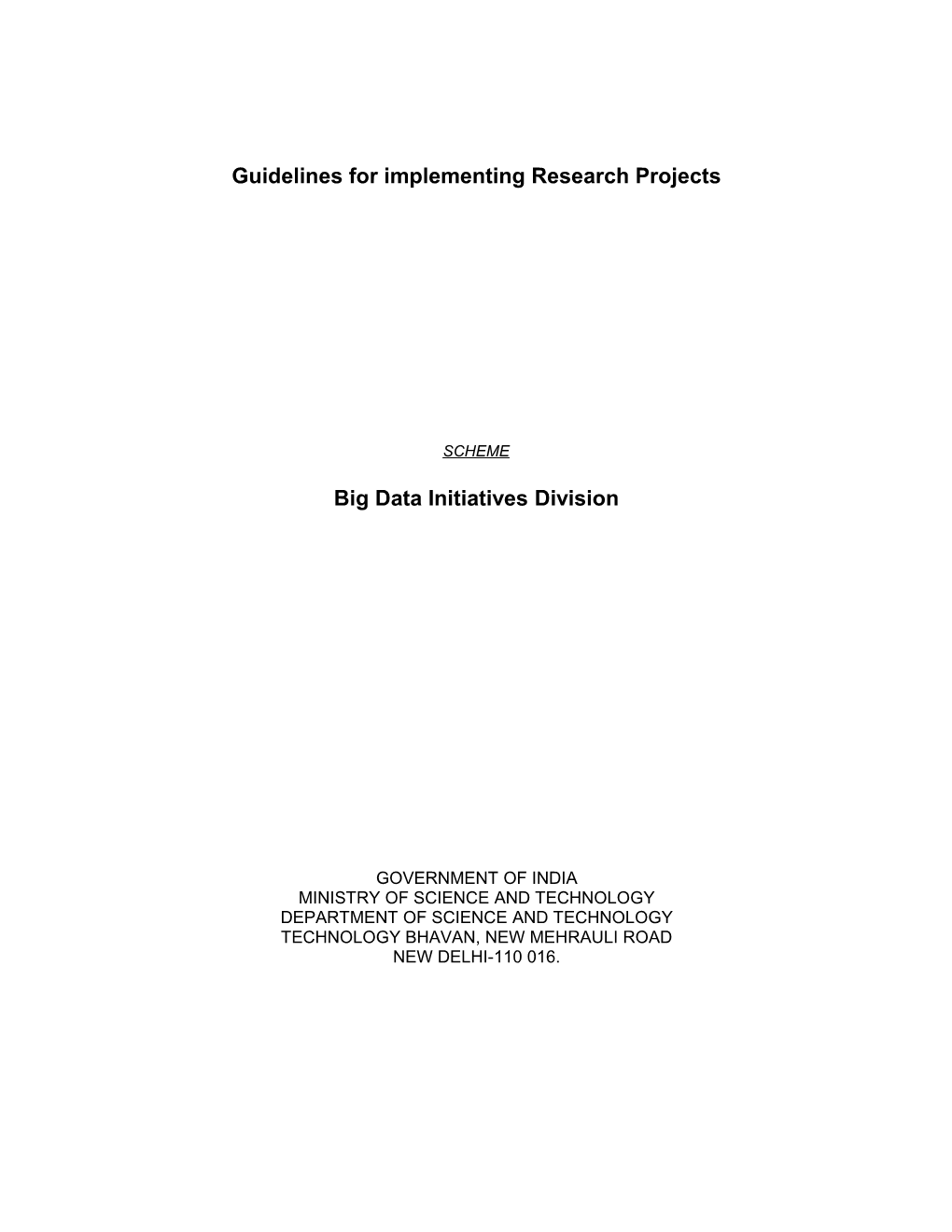 Formats for Preparaion of Research Proposals