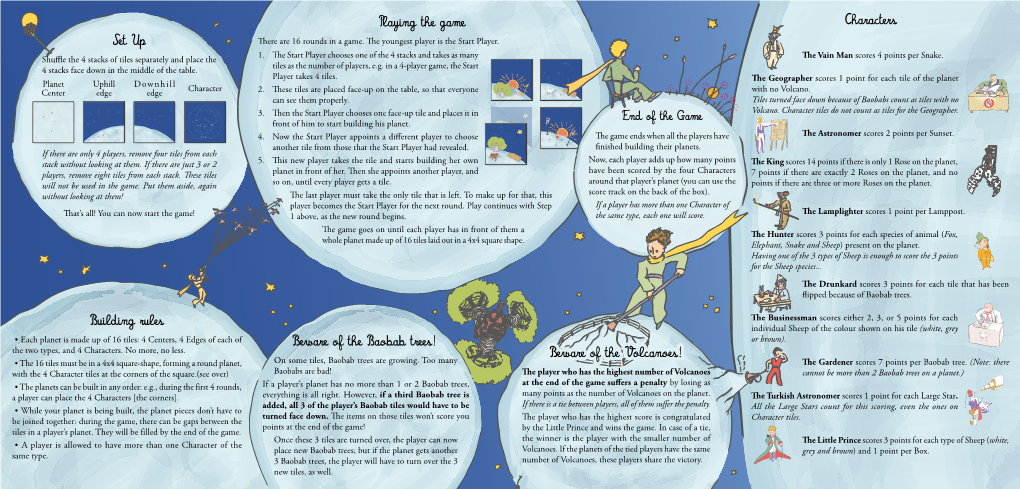 The Little Prince: Make Me a Planet Rulebook