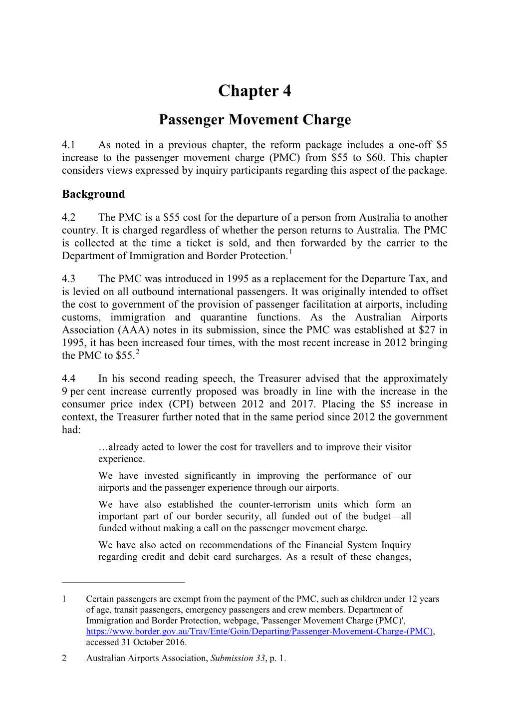 Passenger Movement Charge