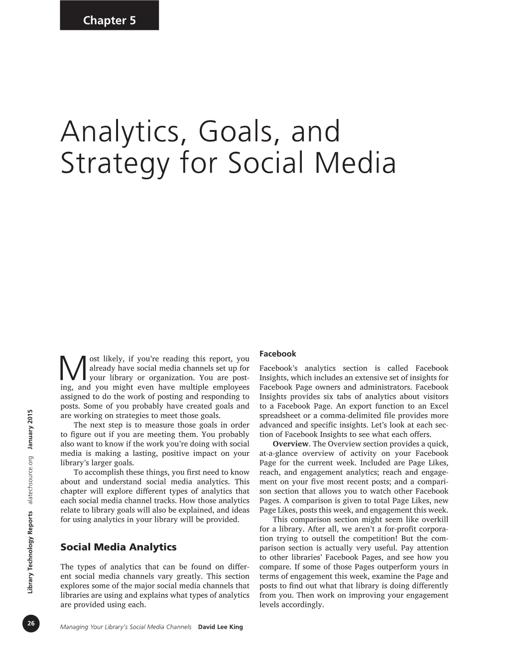 Analytics, Goals, and Strategy for Social Media