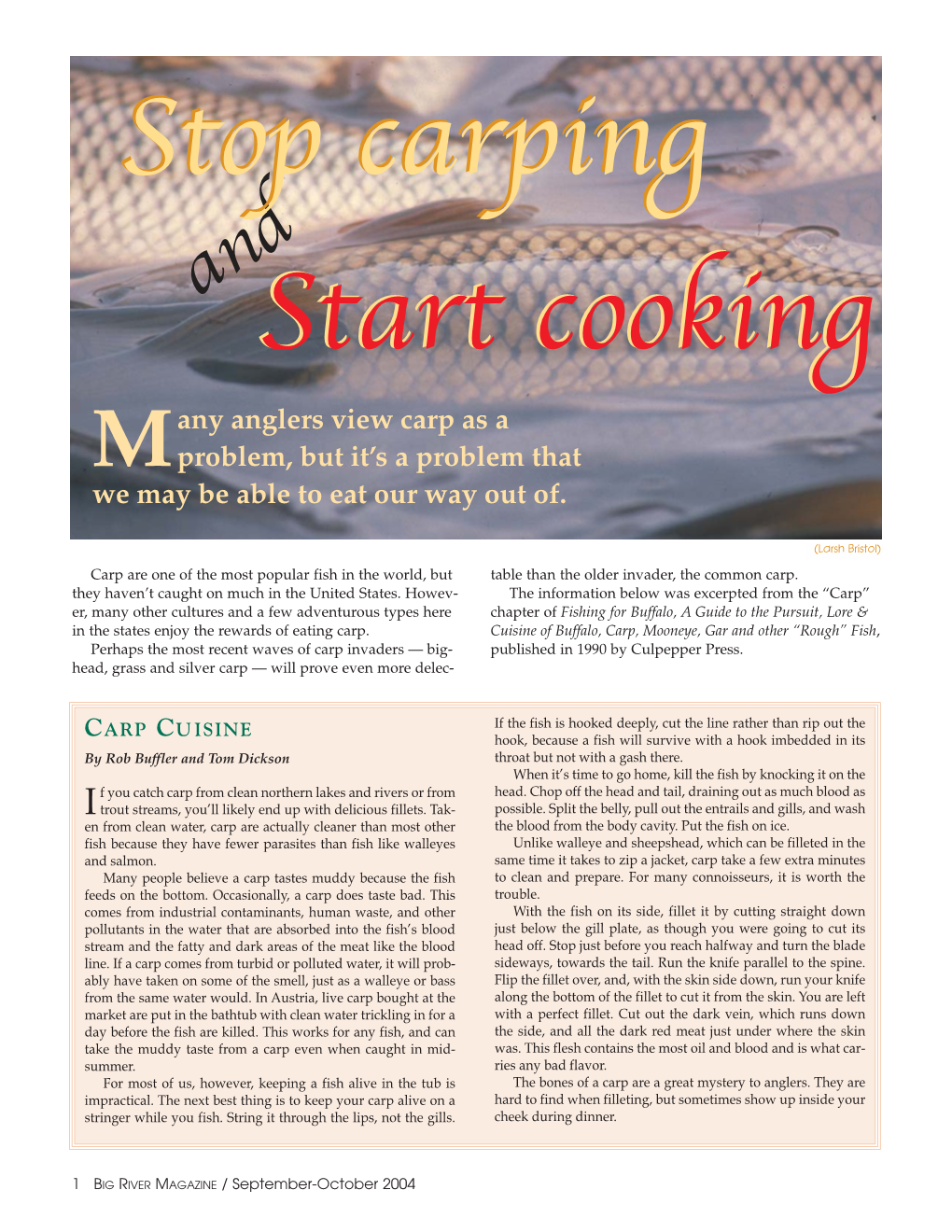 Cooking with Carp, Big River Magazine, September 2004