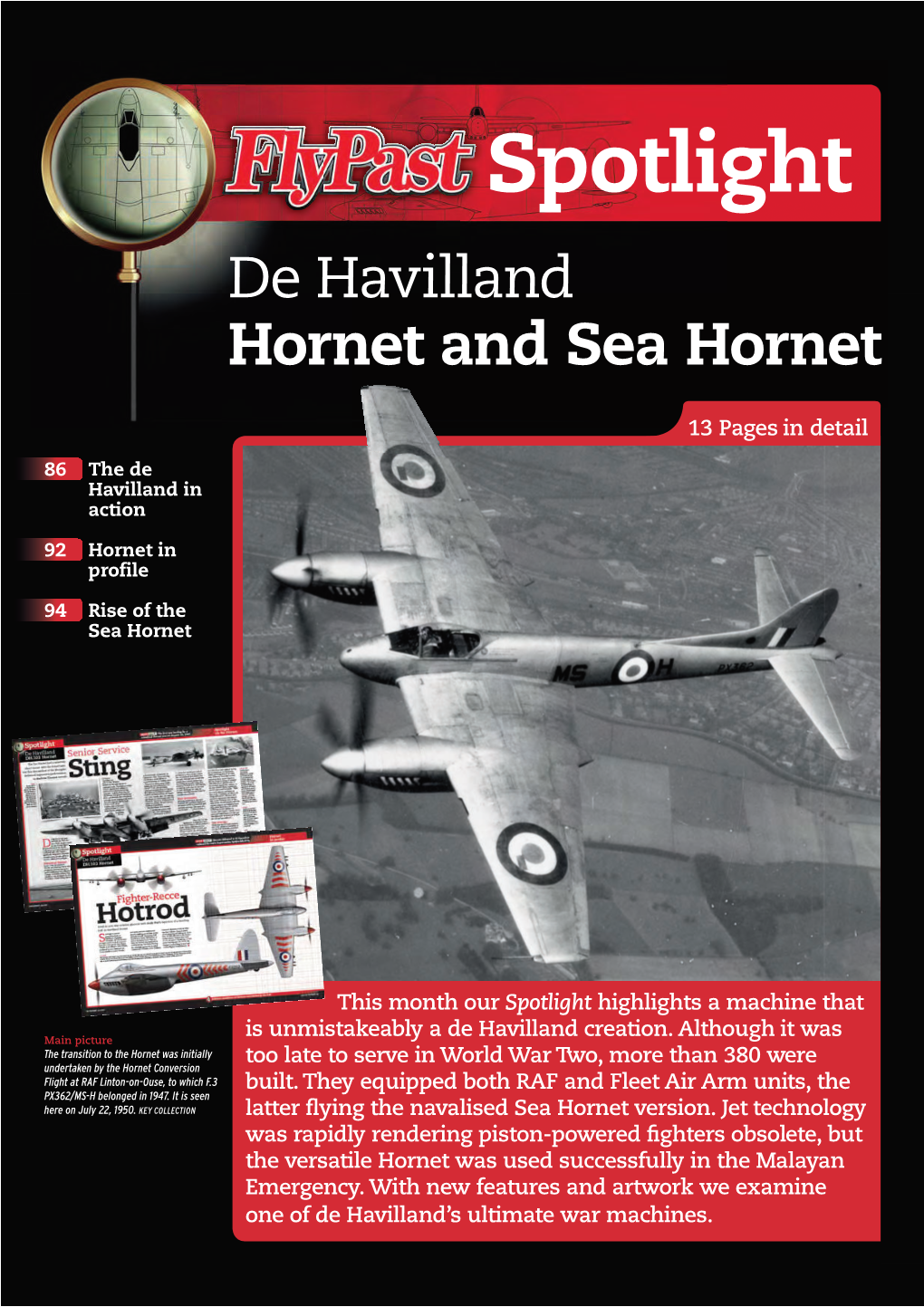 Spotlight De Havilland Hornet and Sea Hornet