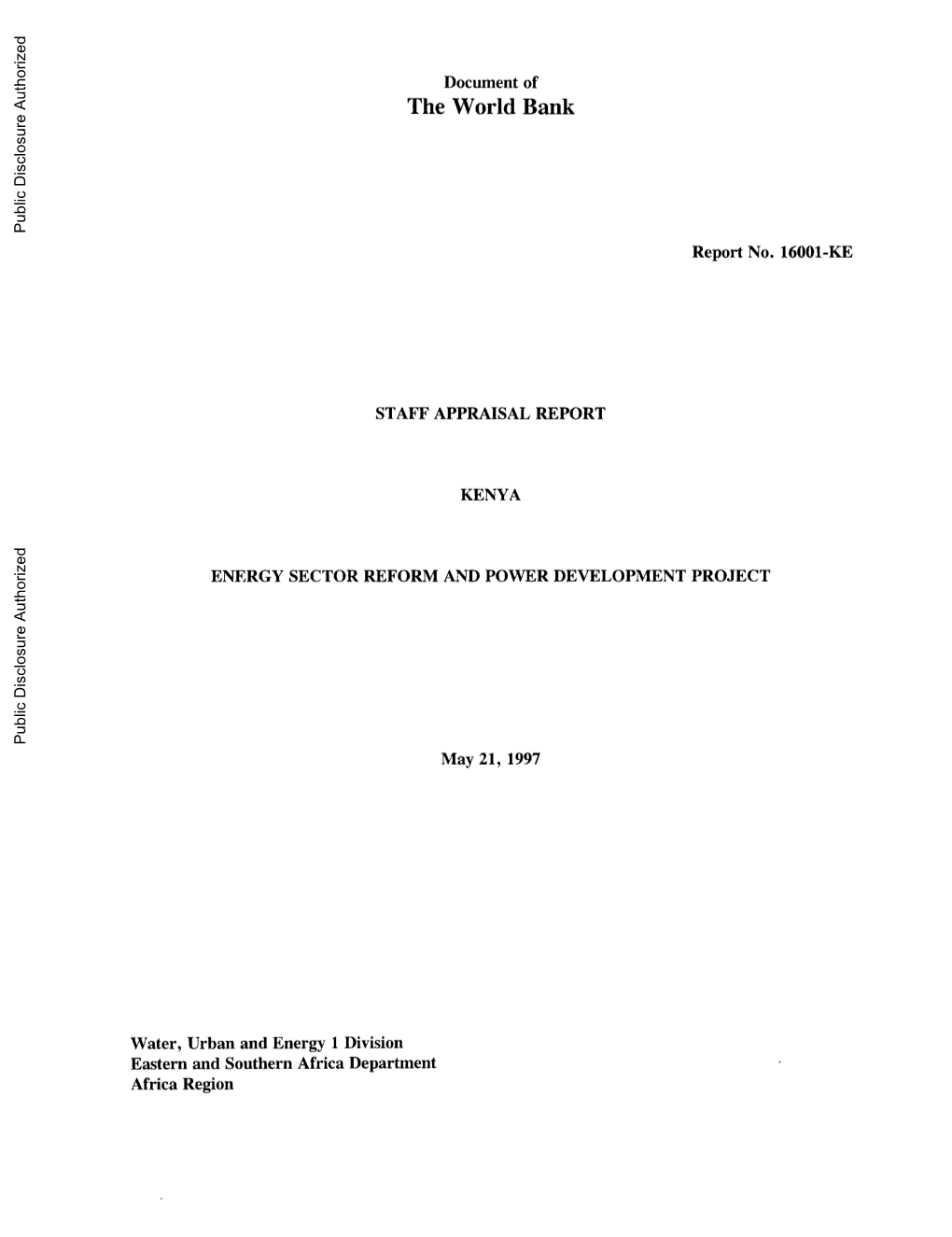 World Bank Document