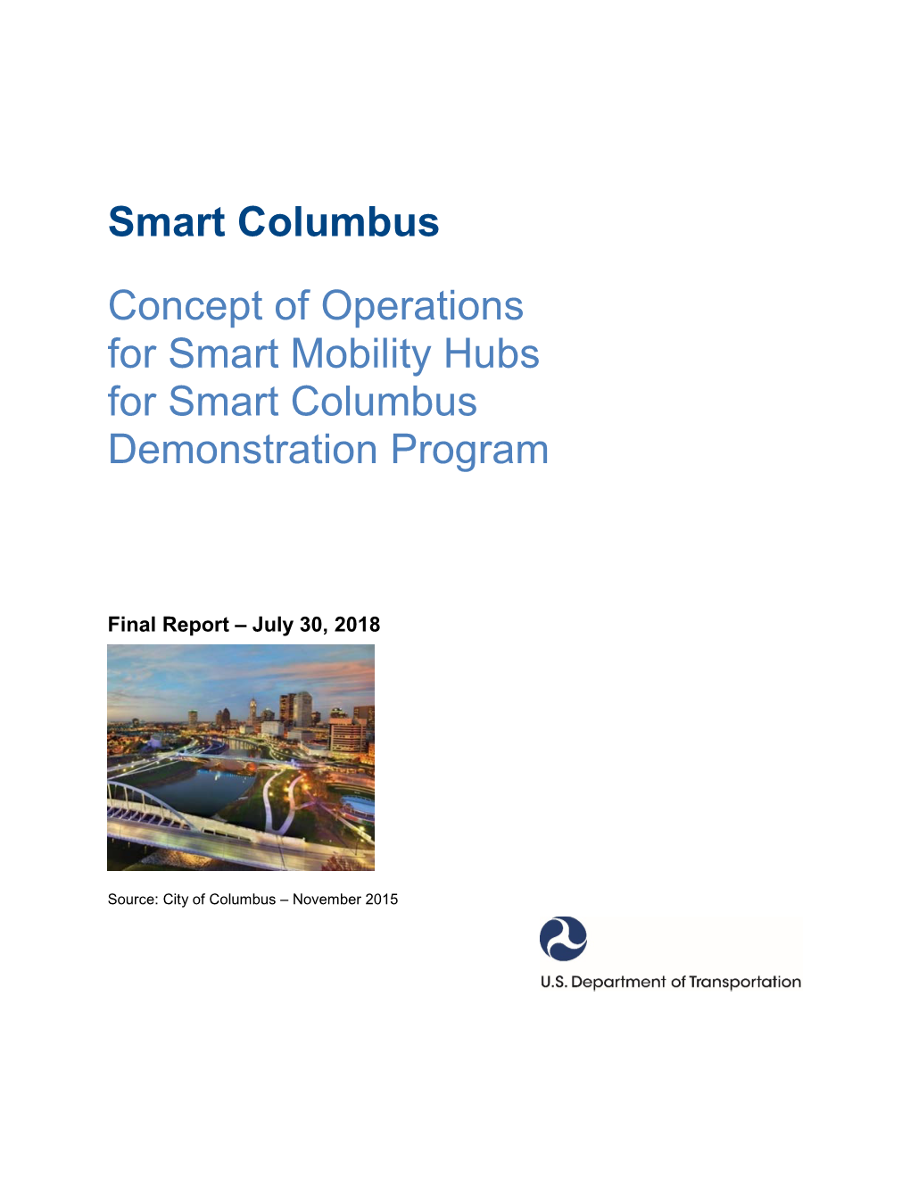 Concept of Operations for Smart Mobility Hubs for Smart Columbus Demonstration Program