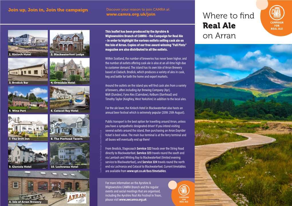 Where to Find Real Ale on Arran