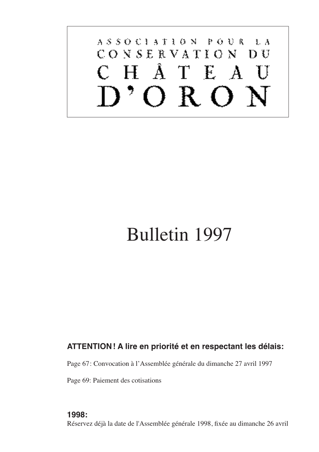 Bulletin 1997