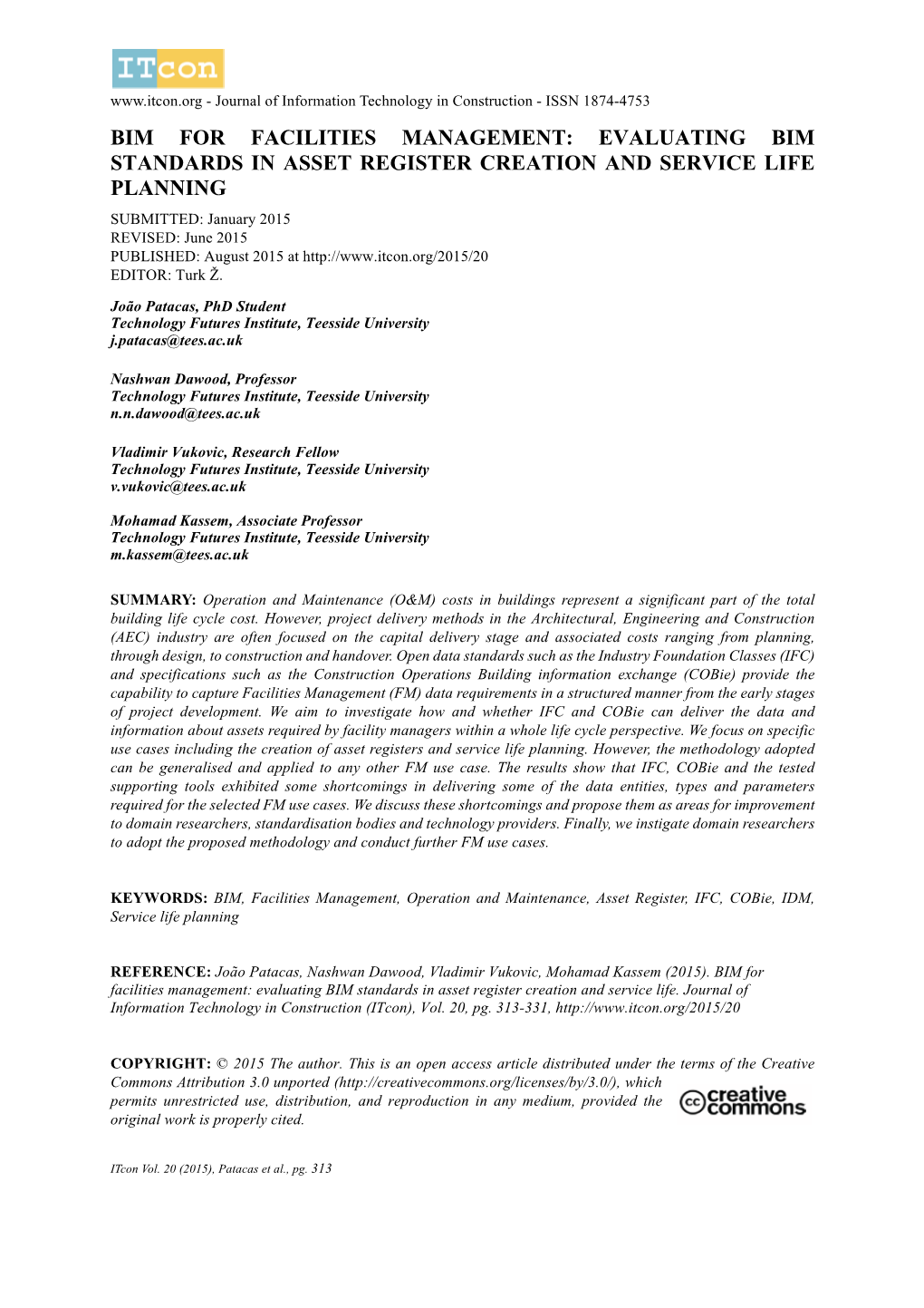 Bim for Facilities Management