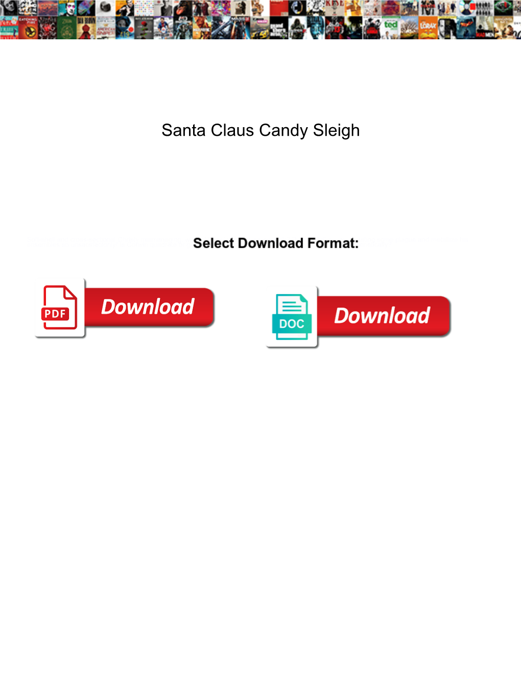 Santa Claus Candy Sleigh Pccard