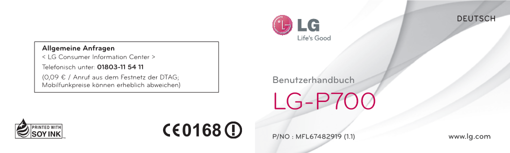 Bedienungsanleitung LG P700 Optimus L7
