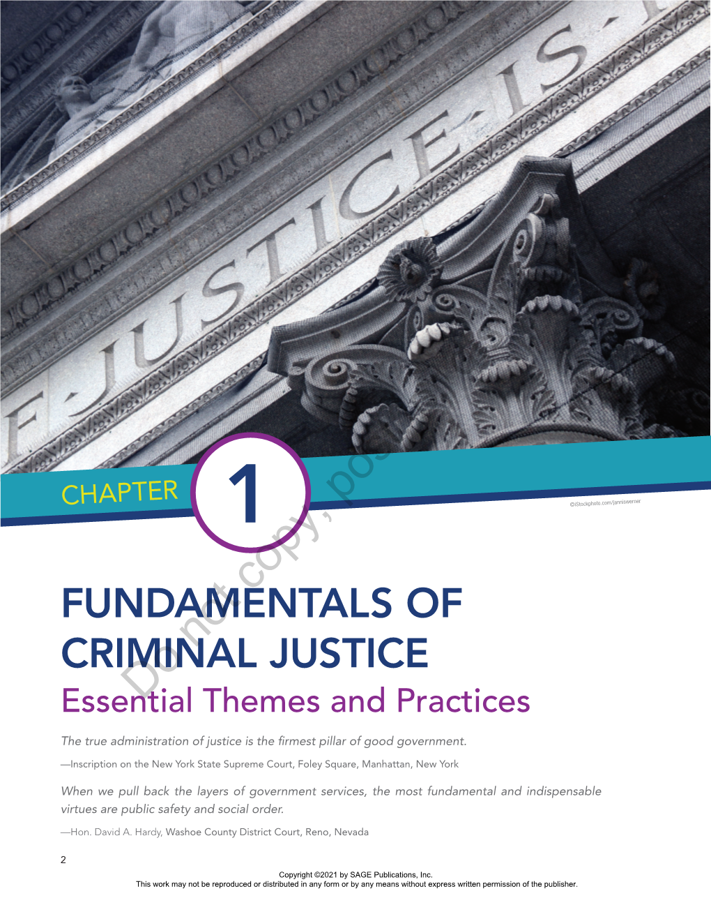 Fundamentals of Criminal Justice ■ 3 Copyright ©2021 by SAGE Publications, Inc