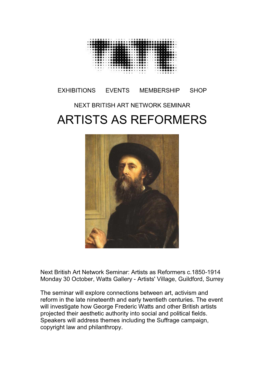 Artists As Reformers