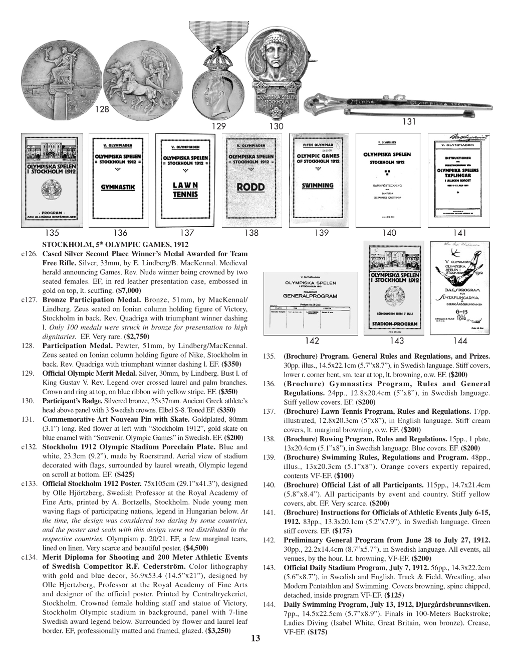 STOCKHOLM, 5Th OLYMPIC GAMES, 1912 C126. Cased Silver Second Place Winner’S Medal Awarded for Team Free Rifle