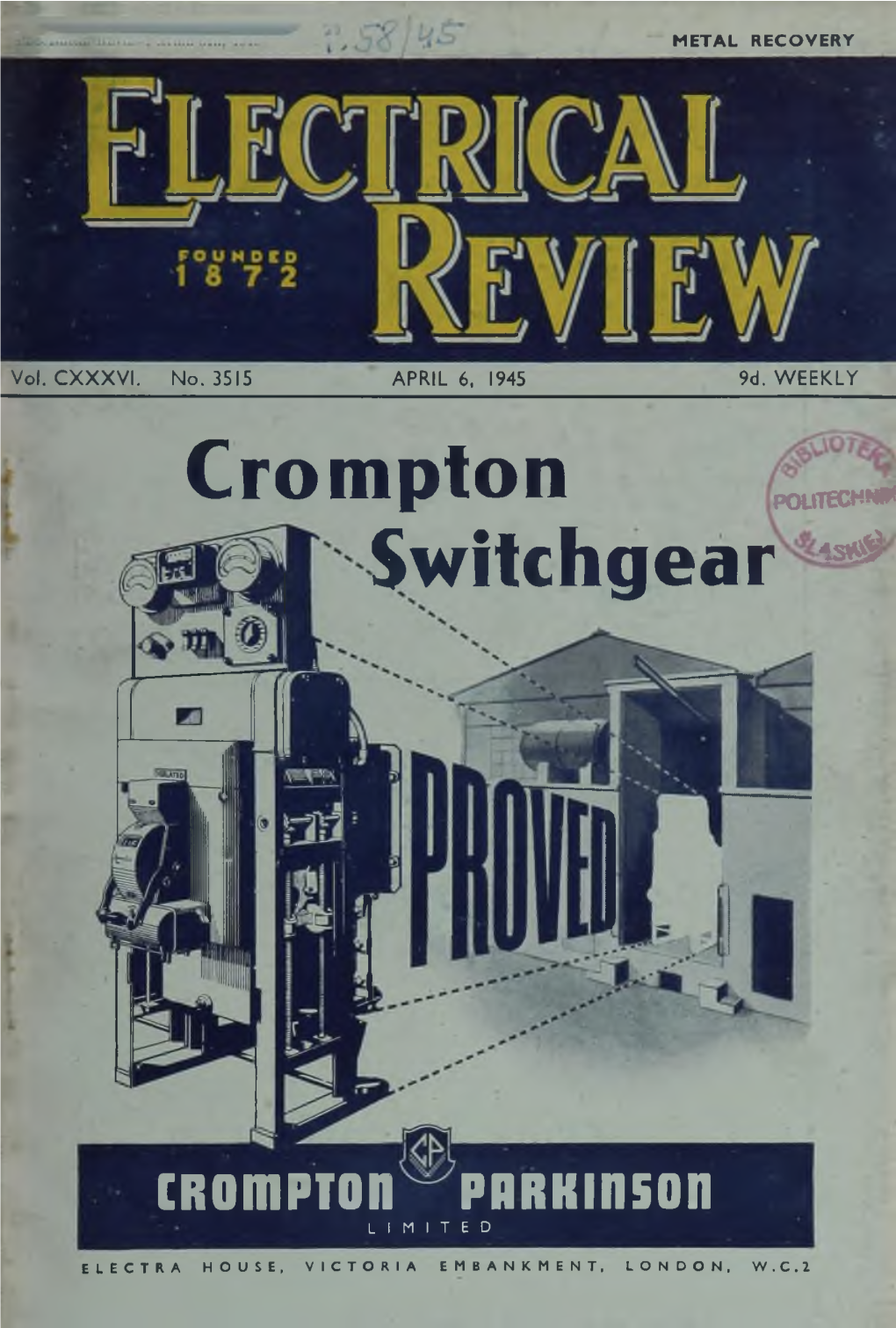 Crompton Switchgear ^