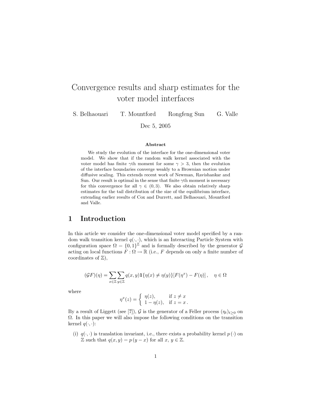 Convergence Results and Sharp Estimates for the Voter Model Interfaces