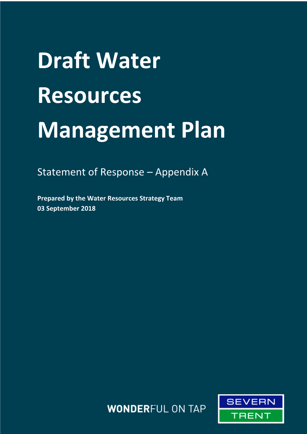 Draft Water Resources Management Plan