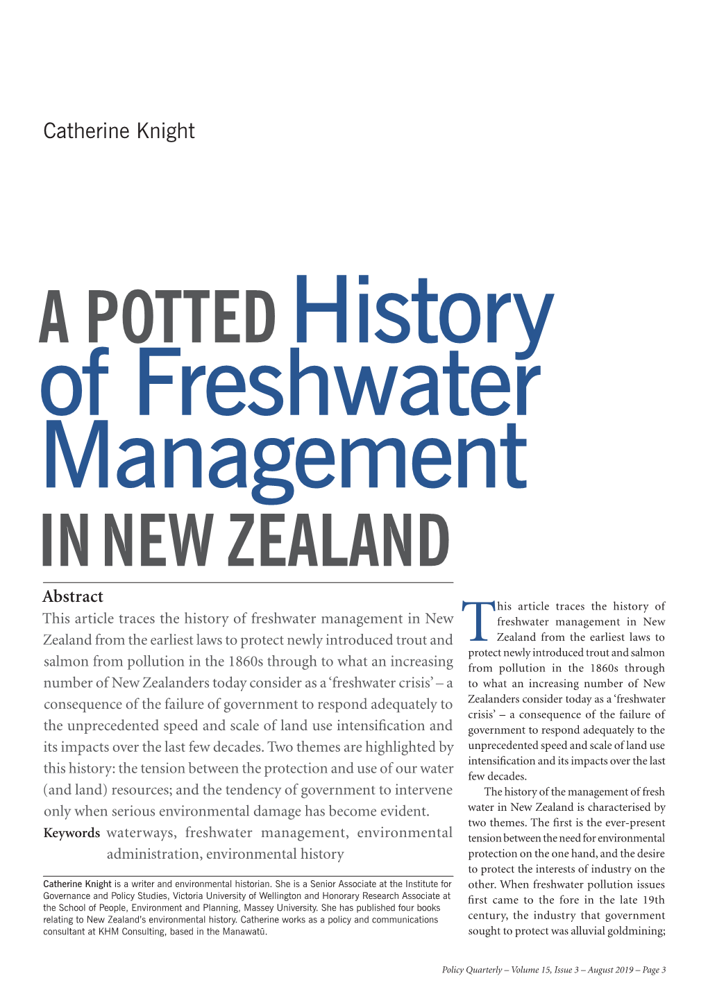 A POTTED History in Neм ZEALAND