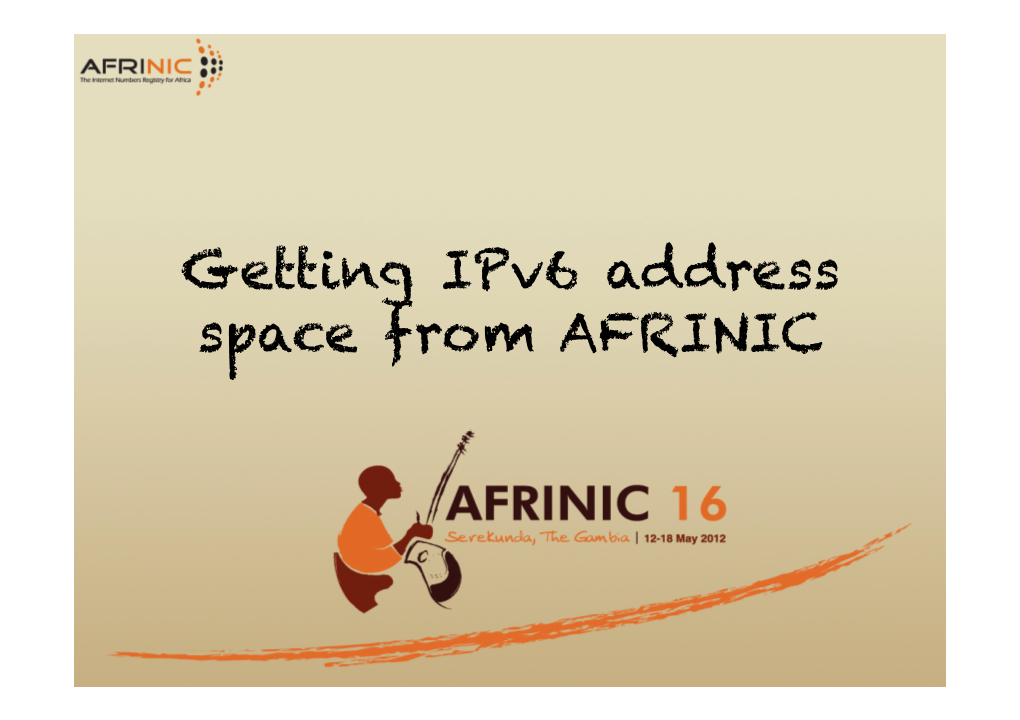 How to Get Ipv6 Address Space