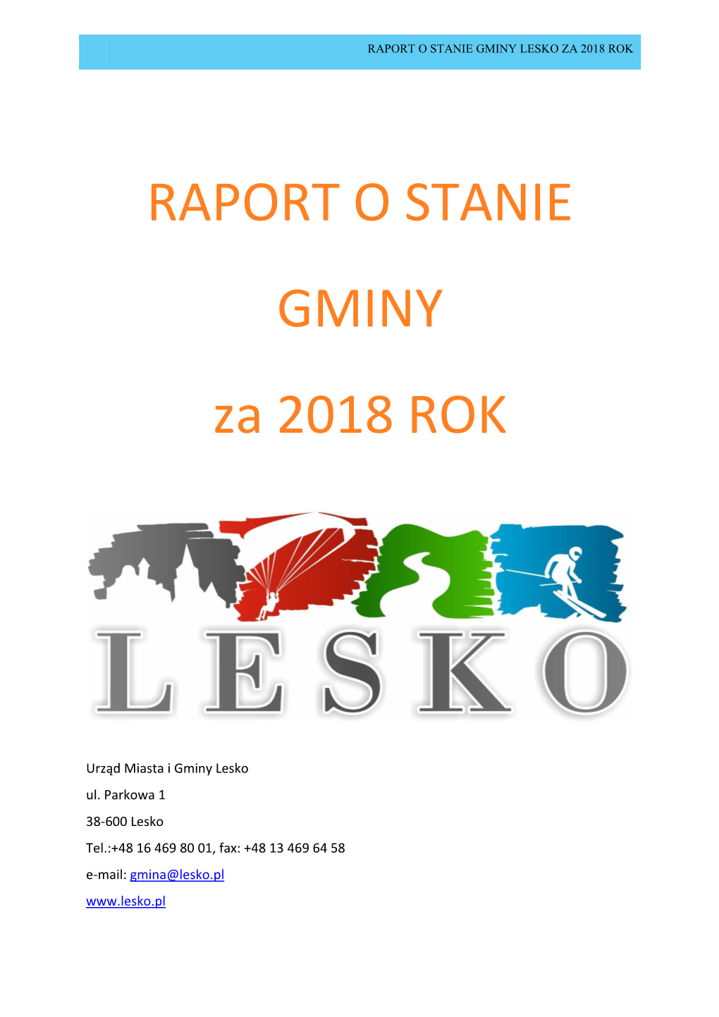 Raport O Stanie Gminy Lesko Za 2018 Rok