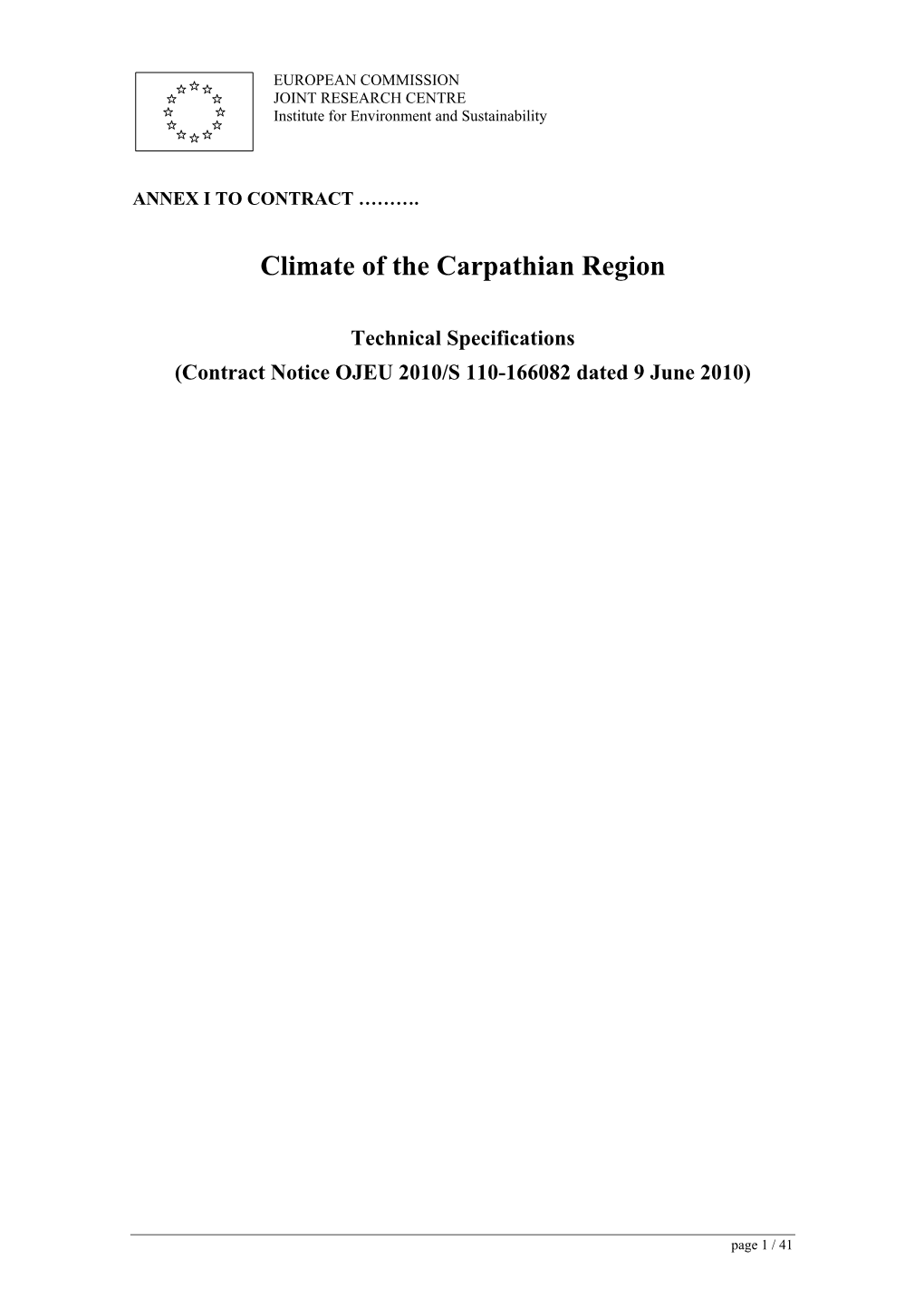 Climate of the Carpathian Region