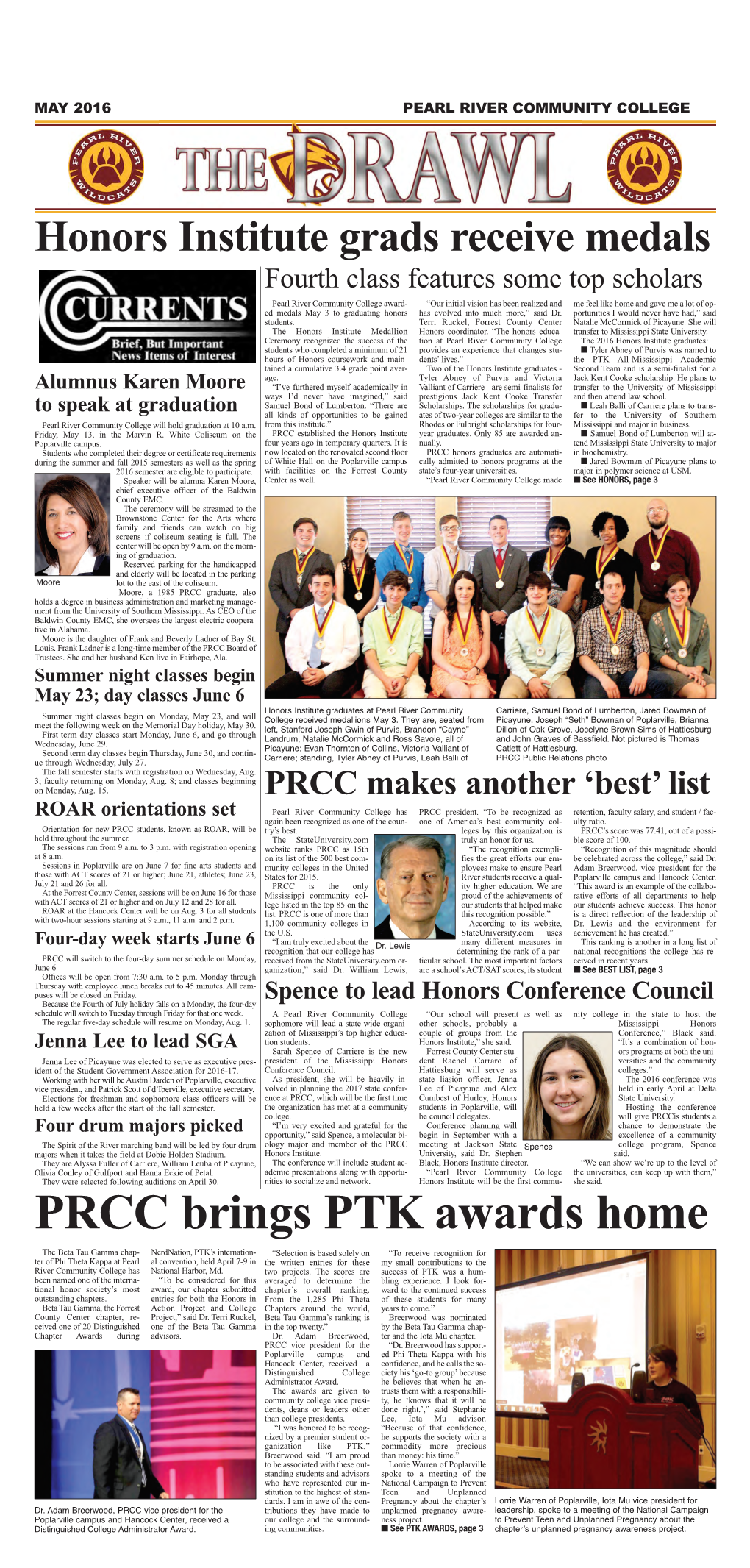 PRCC Brings PTK Awards Home