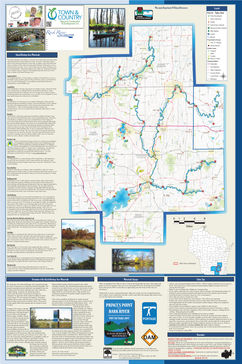 Formation of the Glacial Heritage Area Watertrails Watertrails Signage Safety Tips