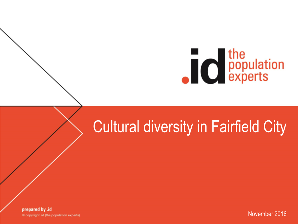 Cultural Diversity in Fairfield City