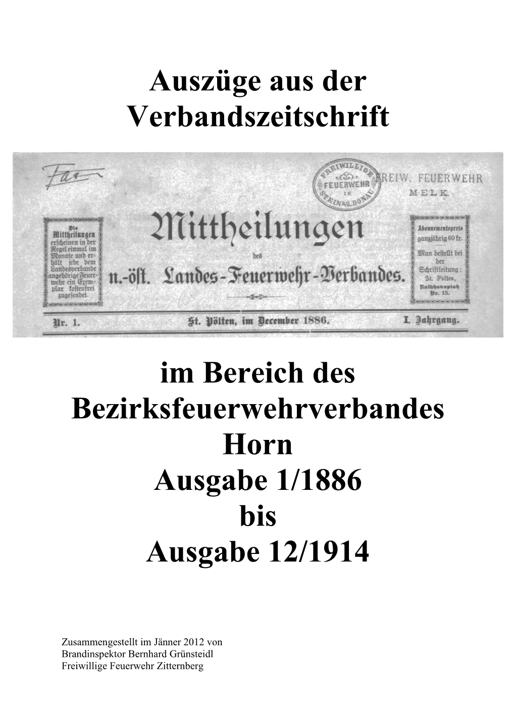 Mittheilungen 1886-1914