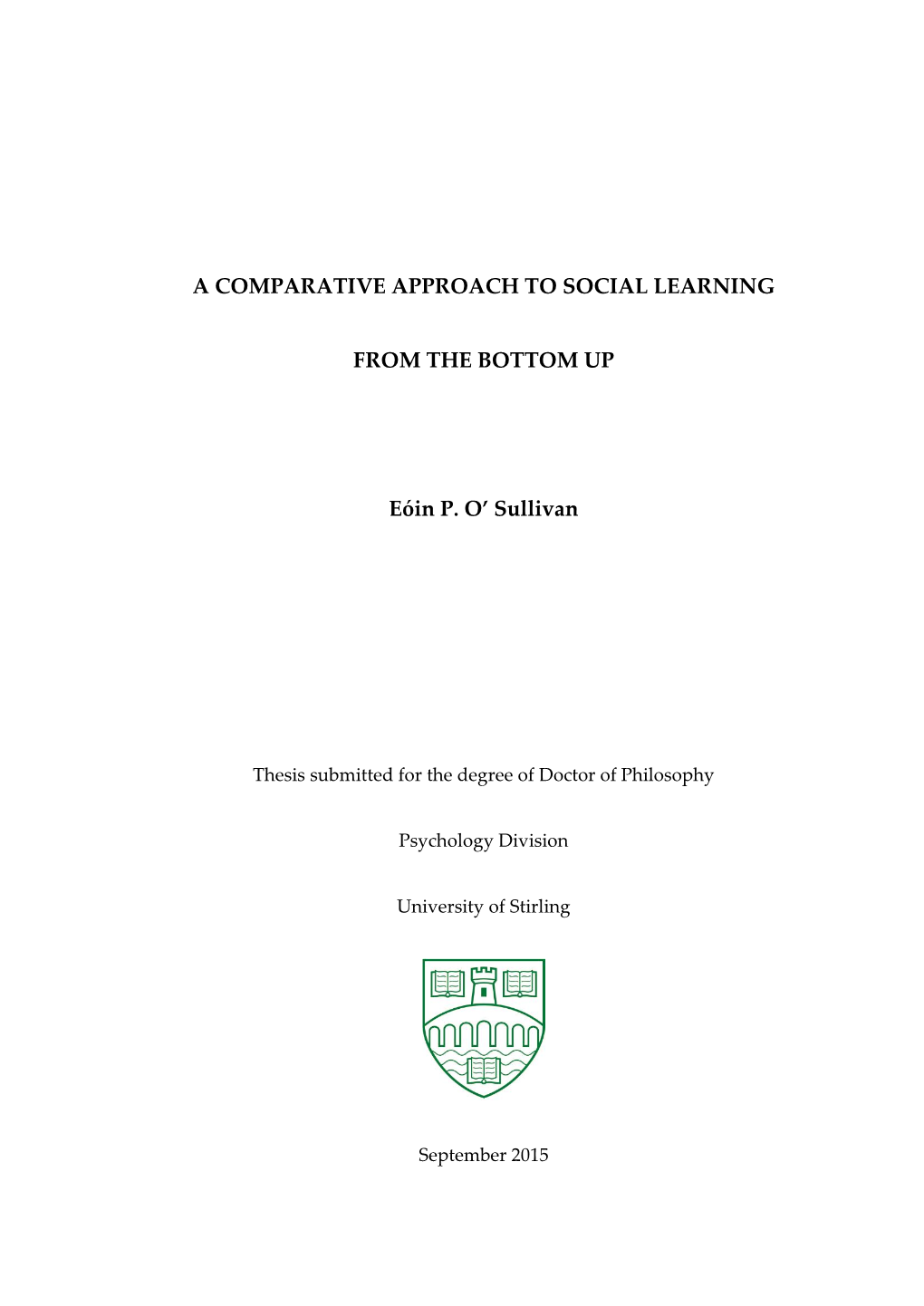 A Comparative Approach to Social Learning from The