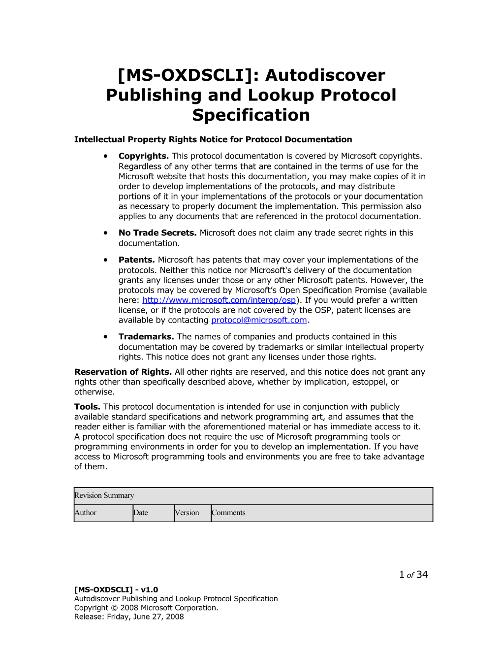 MS-OXDSCLI : Autodiscover Publishing and Lookup Protocol Specification