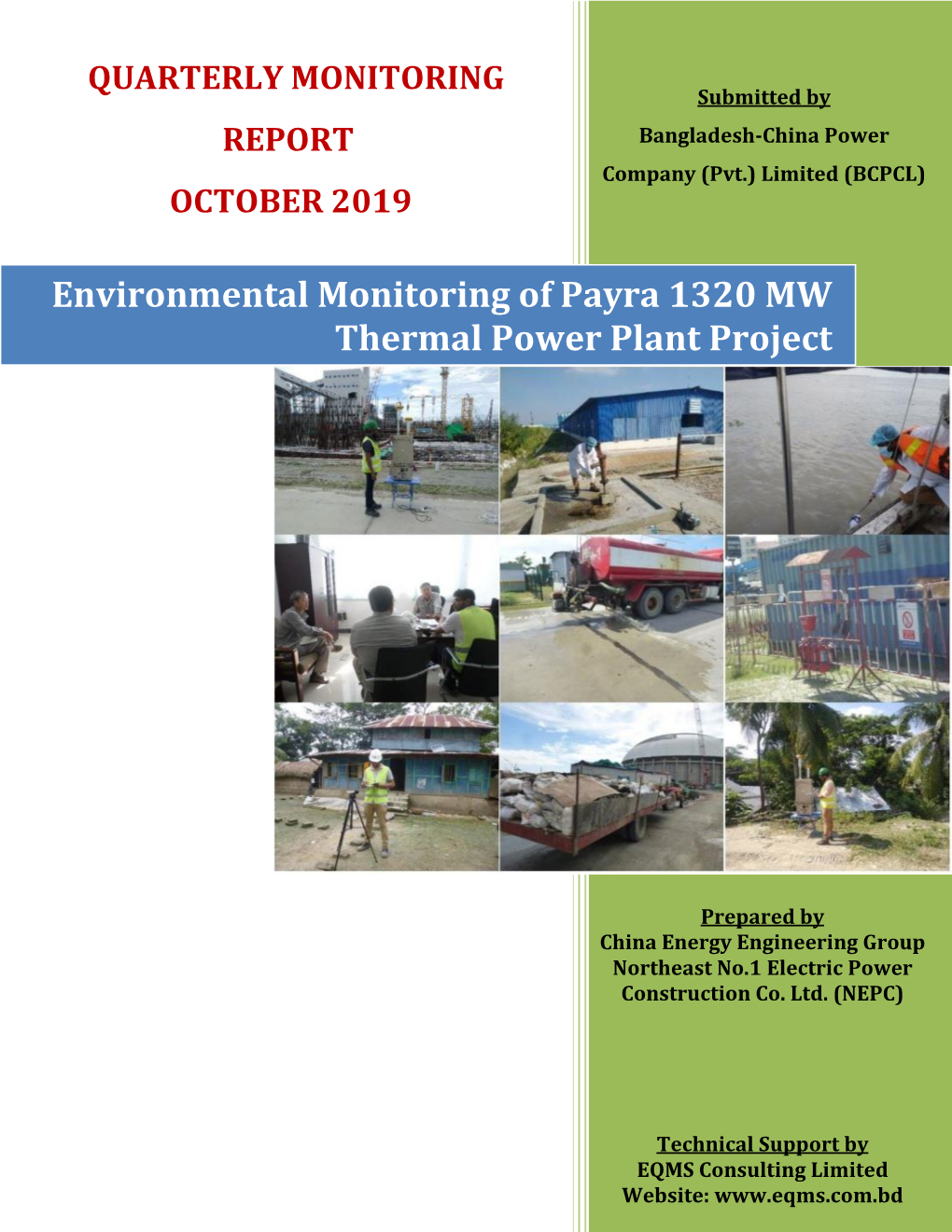 Environmental Monitoring of Payra 1320 MW Thermal Power Plant Project