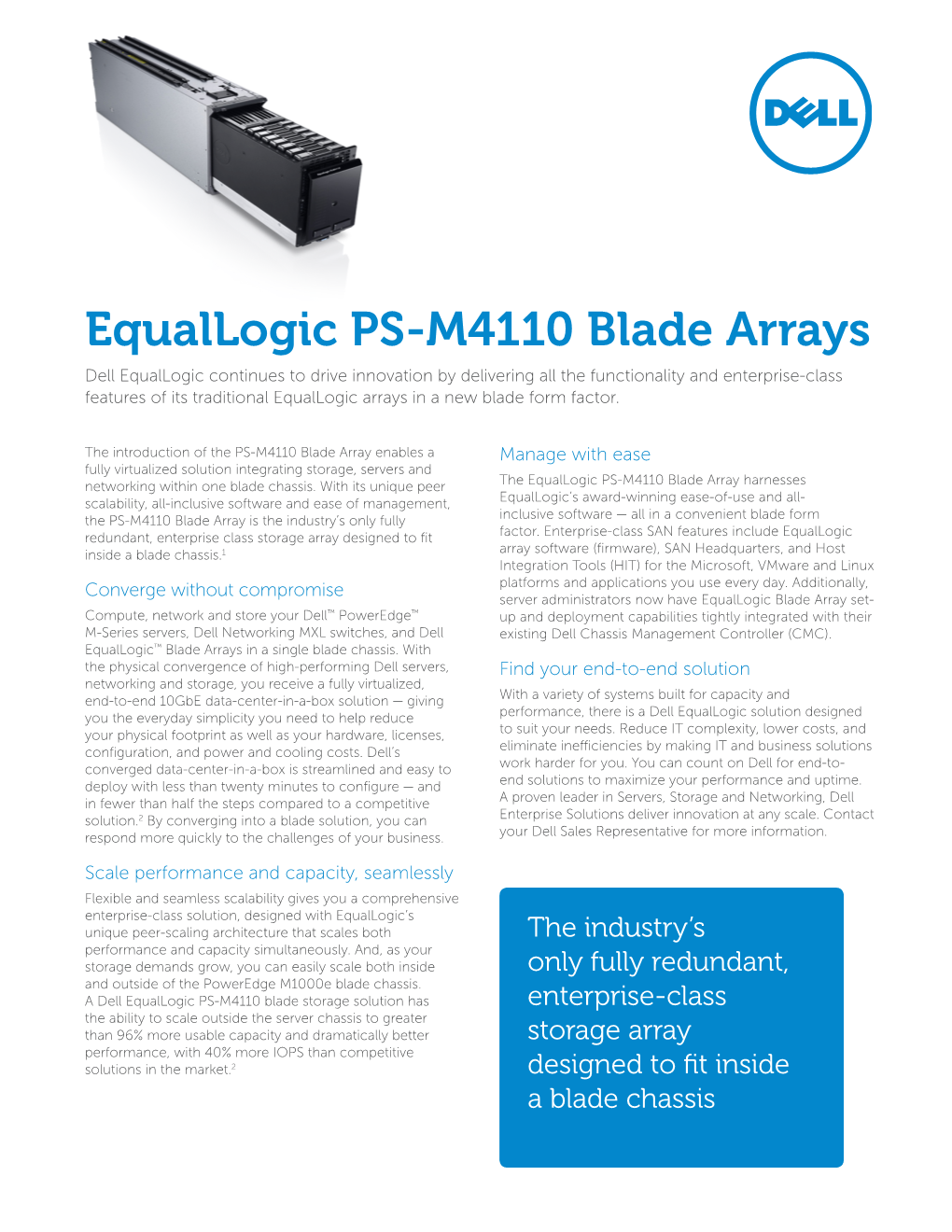 Equallogic PS-M4110 Blade Arrays
