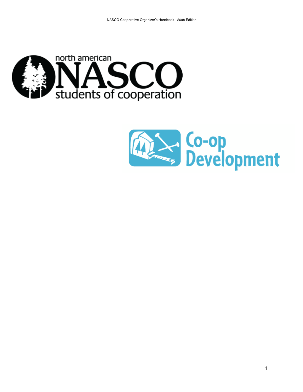 NASCO Cooperative Organizers Handbook: 2008 Edition
