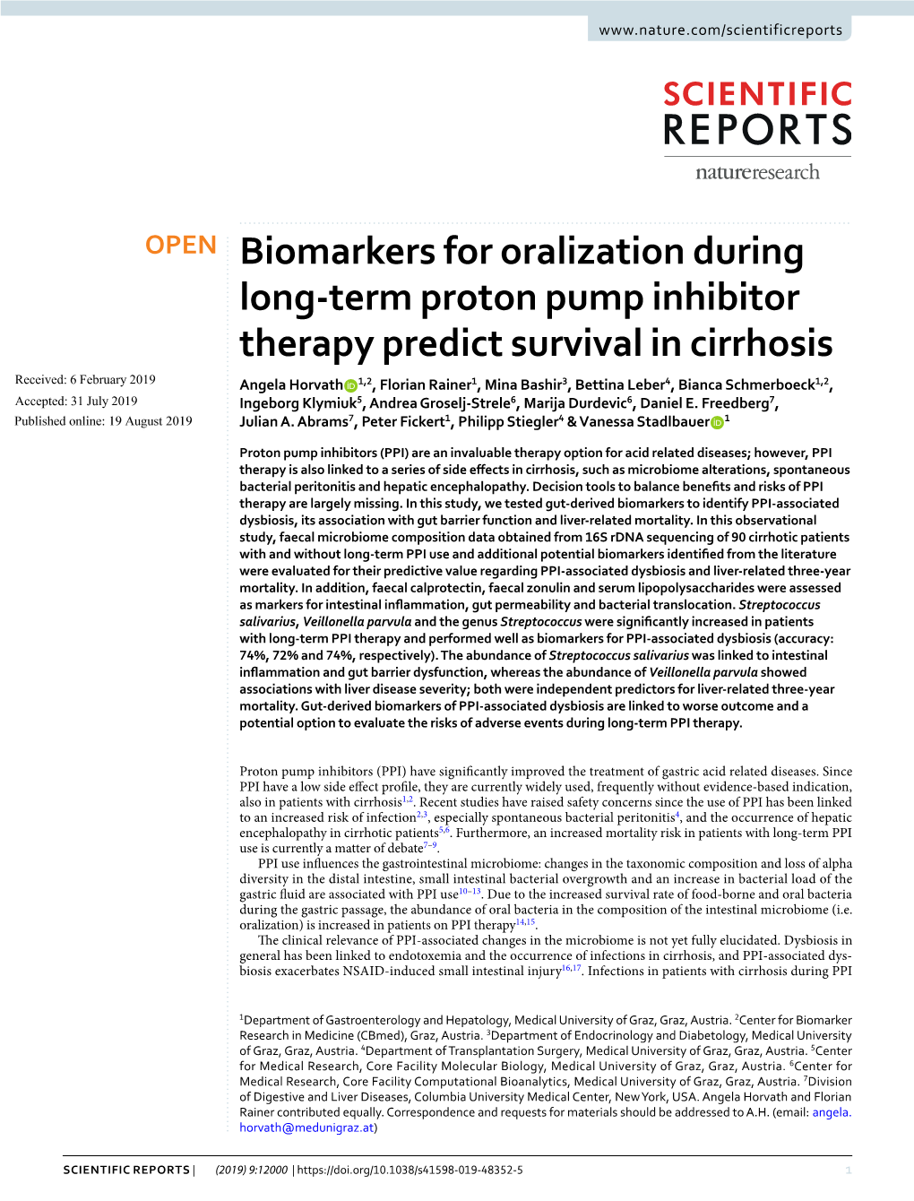 Biomarkers for Oralization During Long-Term Proton Pump Inhibitor