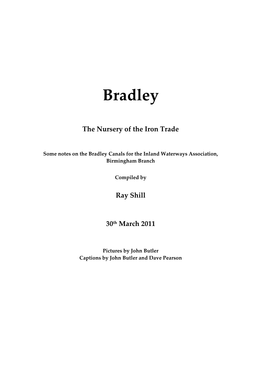 Bradley the Nursery of the Iron Trade