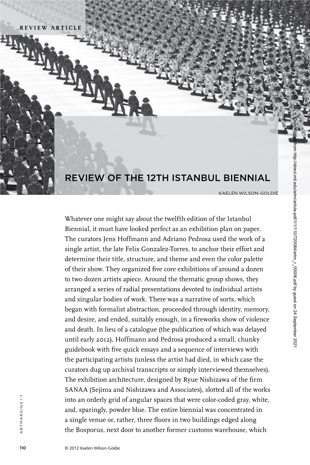 Review of the 12Th Istanbul Biennial