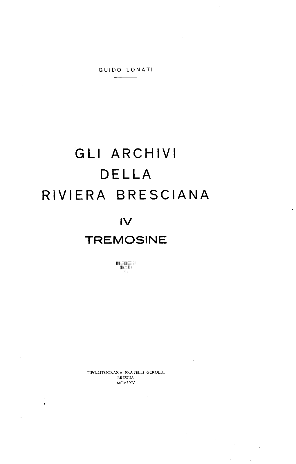 Gli Archivi Della Riviera Bresciana