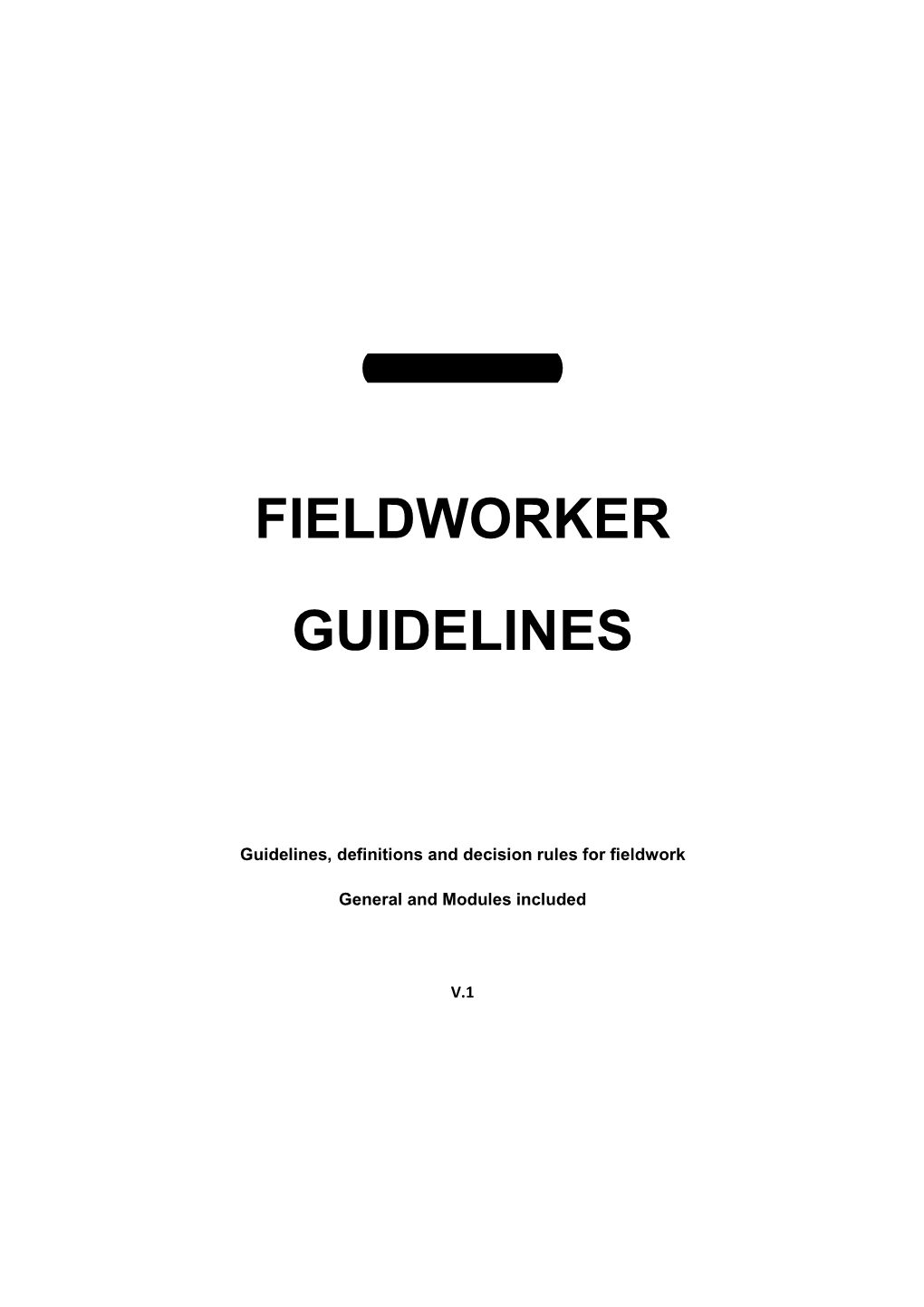 Census 2005 Fieldwork Guidelines